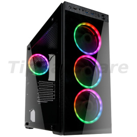 Kolink Horizon Midi Tower RGB Gaming Case - Black Tempered Glass [HORIZON RGB]
