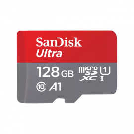 SanDisk Ultra microSDXC 128 GB (140 MB/s, A1) [SDSQUAB-128G-GN6MA]