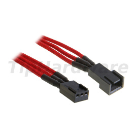 BitFenix 3-Pin Extension Cable 90cm - sleeved red/black