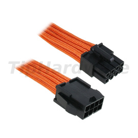 BitFenix 8-Pin EPS12V Extension Cable 45cm - sleeved orange/black